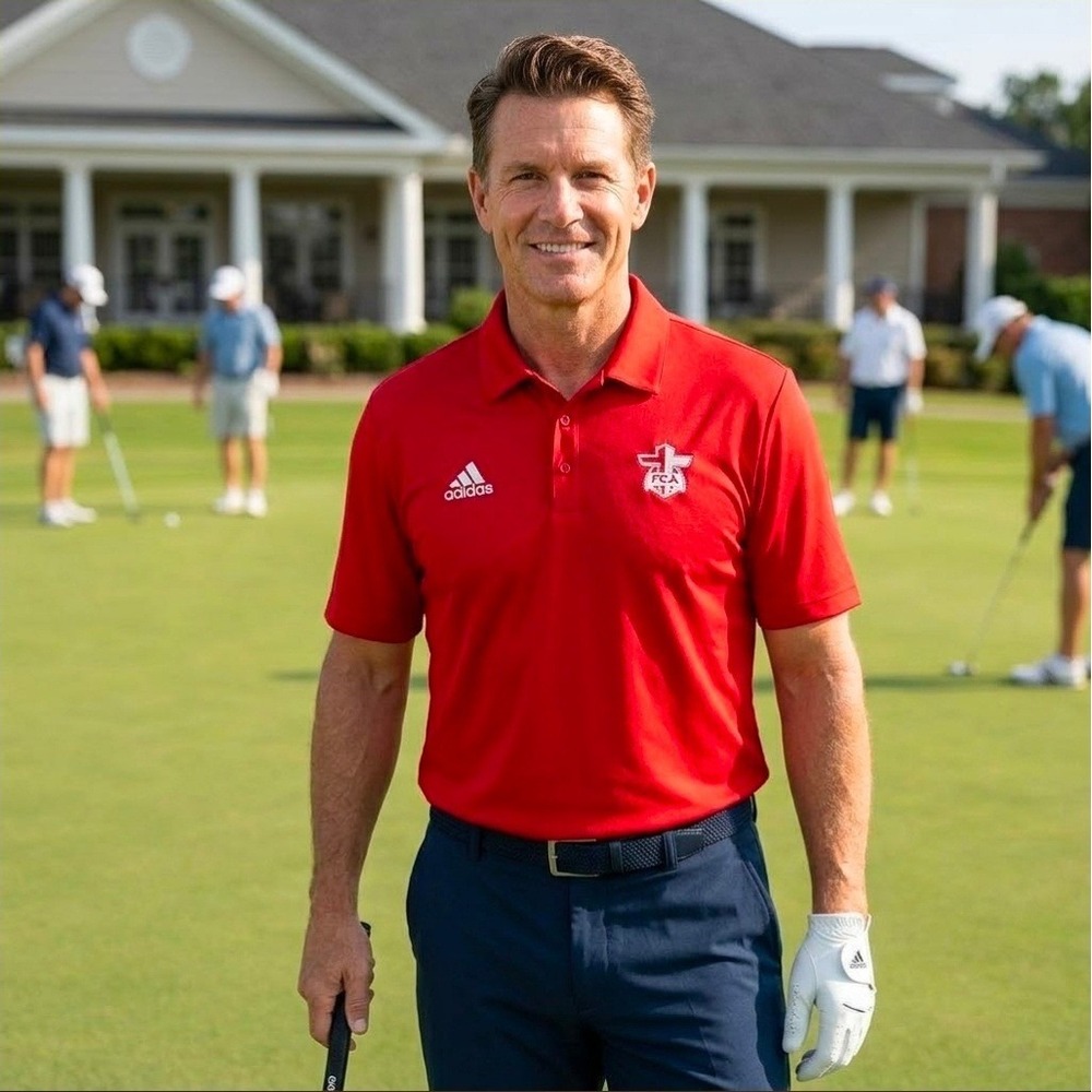 Adidas Mens FCA Fellowship of Christian Athletes Golf Polo Shirt Red XL GM2624